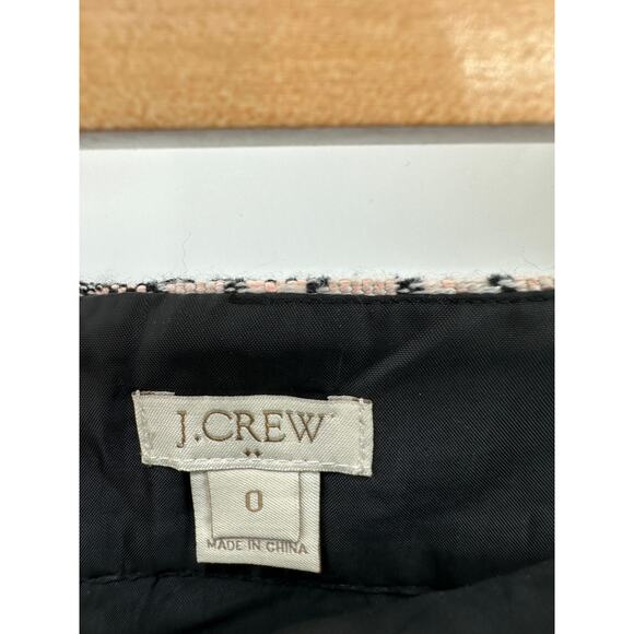 J. Crew Factory Plaid Pink Tweed Mini Skirt Womens Size 0 Academia Preppy - Picture 4 of 7